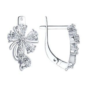 Серёжки Английские Фианит
