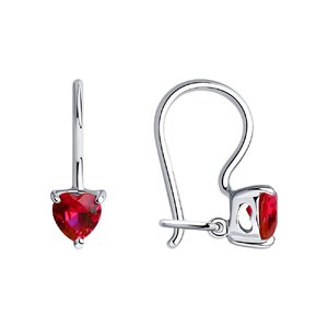 Серёжки Петельки Детские Фианит