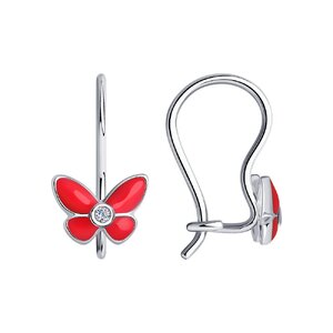 Серёжки Петельки Детские Эмаль