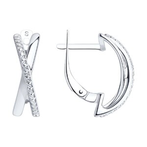 Серёжки Английские Фианит