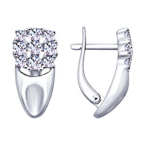 Серёжки Английские Фианит