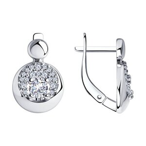 Серёжки Английские Фианит